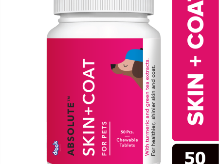 Drools Absolute Skin & Coat Supplement Tablets for Dogs Hot on Sale