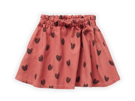 SPROET & SPROUT FADED ROSE HEART PRINT SKIRT Online Hot Sale