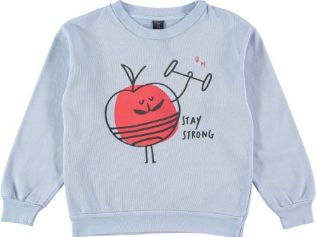 BONMOT LIGHT BLUE STAY STRONG SWEATSHIRT Online Hot Sale