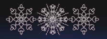 2D LED 11FT SNOWFLAKE OVERHEAD SKYLINE DECOR Discount