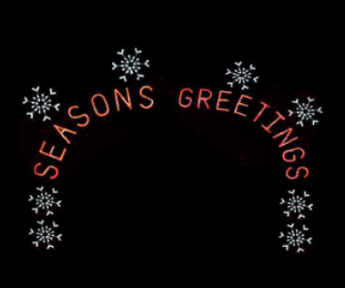 17  X 22  SILHOUETTE SNOWFLAKE & SEASONS GREETINGS ARCH For Discount