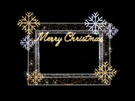 2D  MERRY CHRISTMAS  LED GREETING CARD- PHOTO OP For Cheap