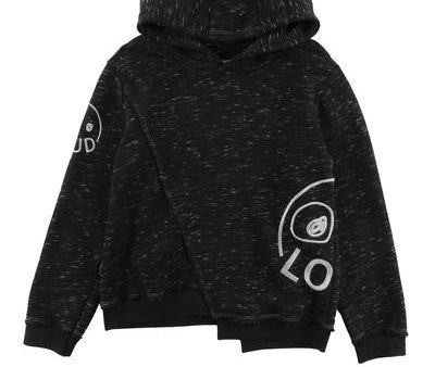 LOUD APPAREL BLACK FLAME SWEATER WITH HOOD Discount