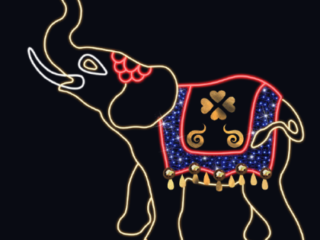 2D DIWALI TRUMPETING ELEPHANT Cheap