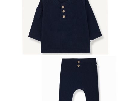 1 + IN THE FAMILY ANDER L S NAVY RIBBED SET Sale