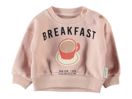 PIUPIUCHICK LIGHT PINK BREAKFAST SWEATSHIRT on Sale